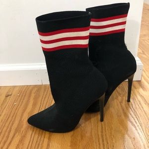 Navy Blue Stiletto with Strip